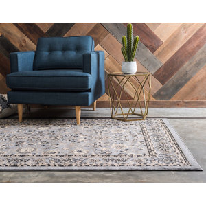 Charlton Home® Hanan Machine Woven Performance Gray Rug & Reviews | Wayfair