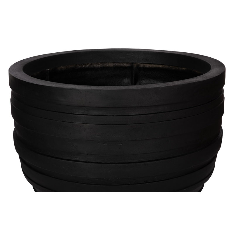 June Planter, Black, SM, 34" H x 43" W x 43" D