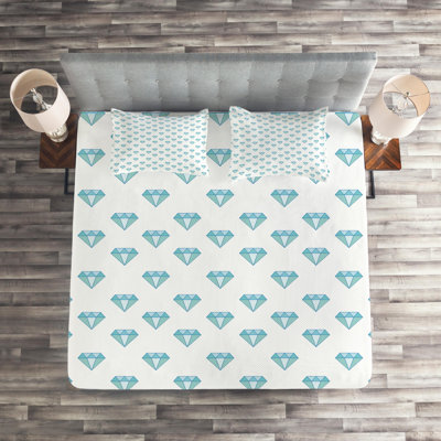 Diamond Modern & Contemporary Geometric Shapes Coverlet