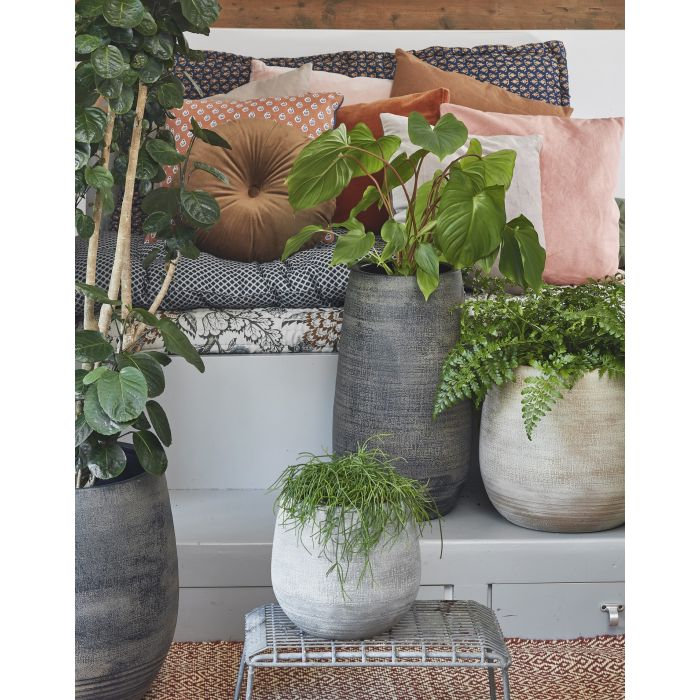 Rothmar Handmade Terracotta Table Vase, 50cm H  x 29cm W x 29cm D, Gray