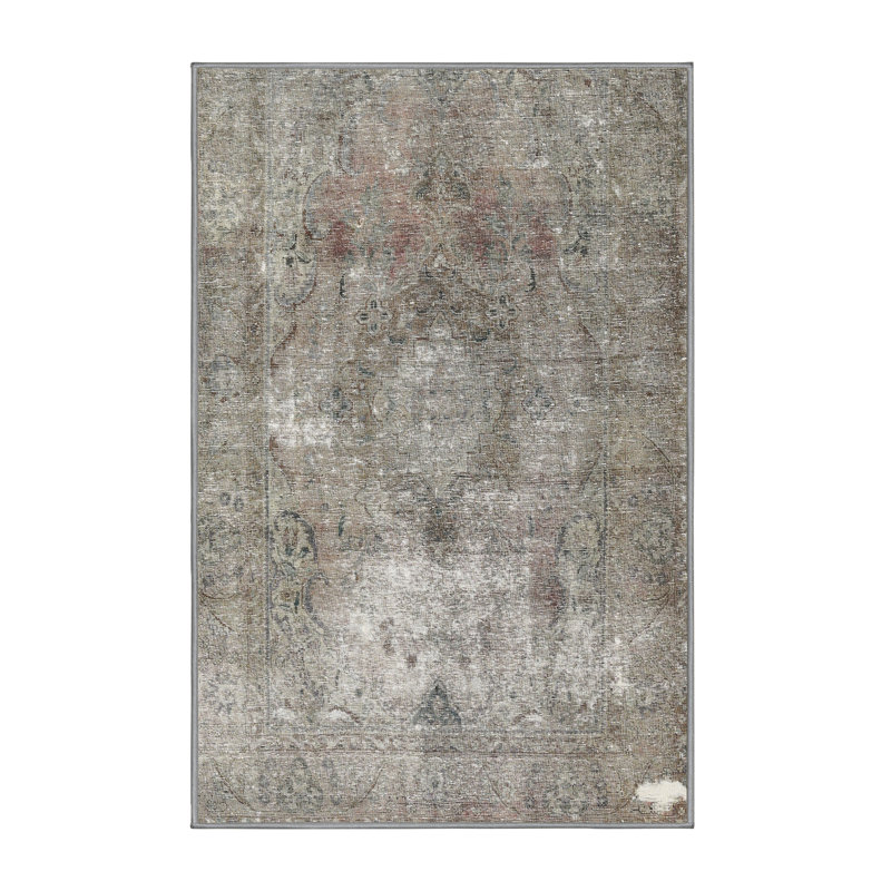 Tapis gris/brun traditionnel Argonne, Rectangle 2 pi x 5 pi