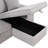 L-Shape Sectional Couch With Sleeper And Chaise Storage, 104.5", 2 Practical Stools, Gray 104.5" Function Fabric-367294648