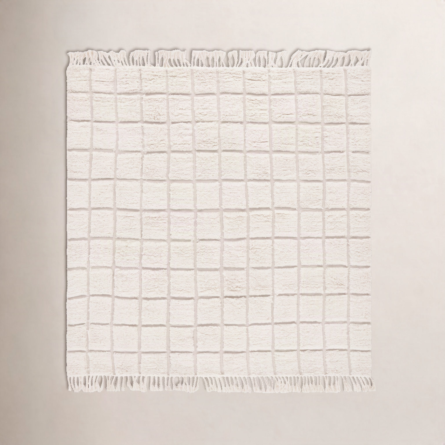 Hand-Woven Geometric Rug, Square 6'