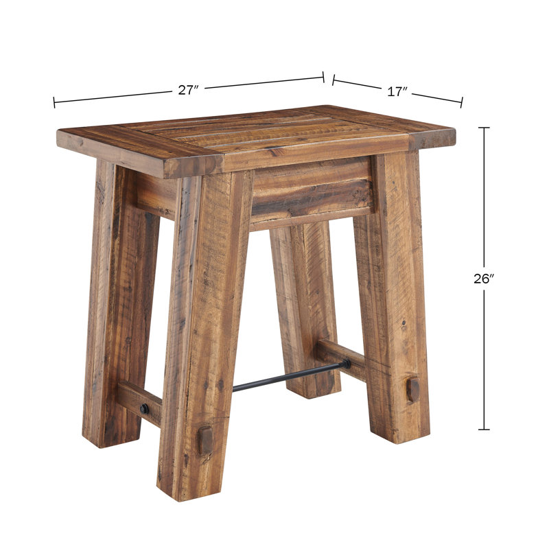 Daryl 27" W Solid Wood Side Table