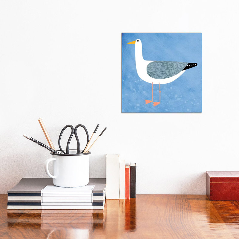 « Seagull » par Nic squirrell-impression, Toile tendue, H 12 po x l 12 po x P 0,75 po, Pas de tapis