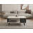 Modern 2-Tier Coffee Table, White & Black, 35.4 x 15.6 x 23.4 inches | 100% Melamine Coated Particle Board, Thickness: 0.7 inches | Stylish Multipurpose Design with Additional Storage for Living Room & Lounge-238953101