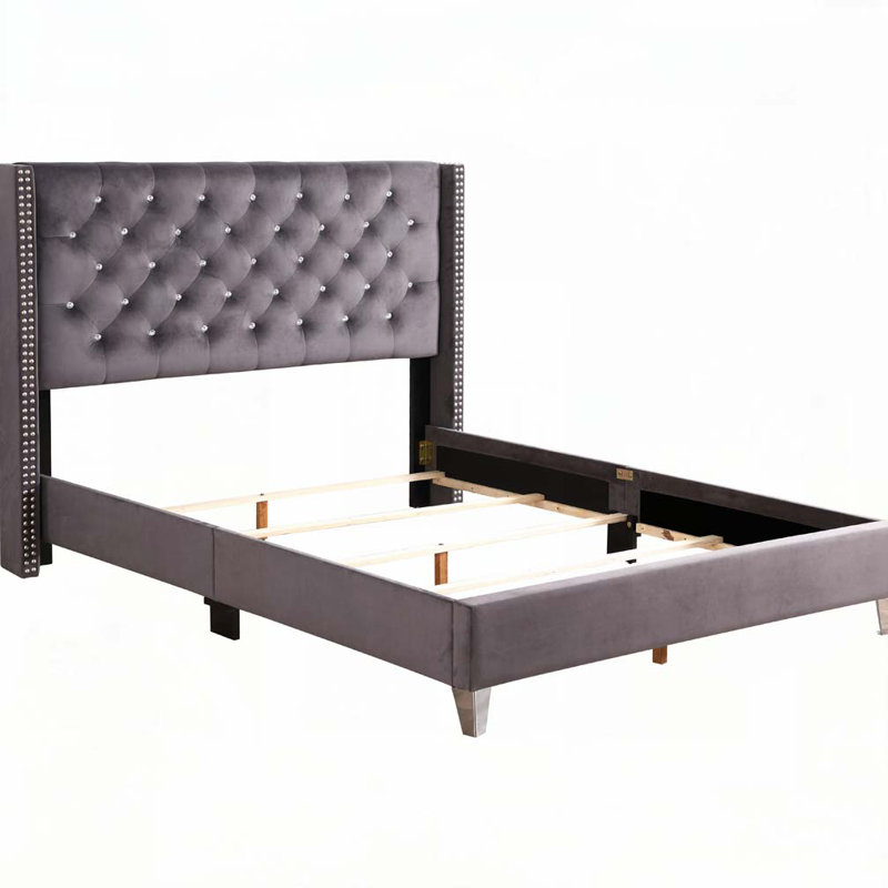 Ashe Upholstered Standard Bed, Full/Double, Gray