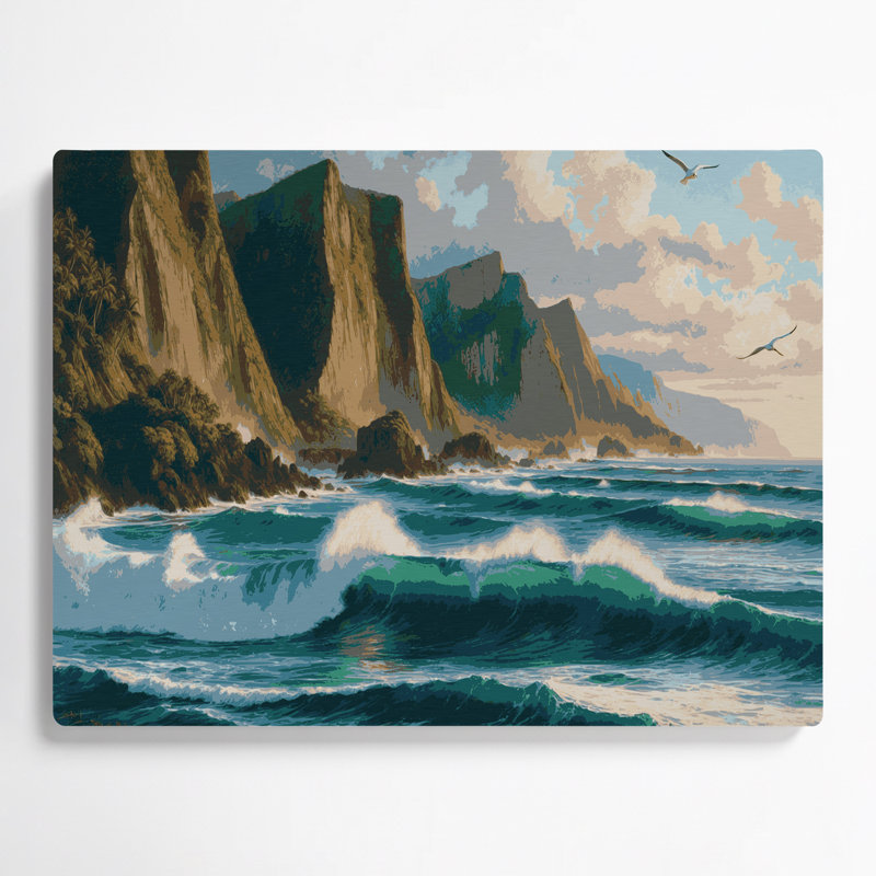 Art mural bleu Hawaii