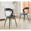 47.5cm H Plastic Dining Chair, Hollow Cut‑Out Backrest Side Chair for Kitchen and Dining Room -953000344