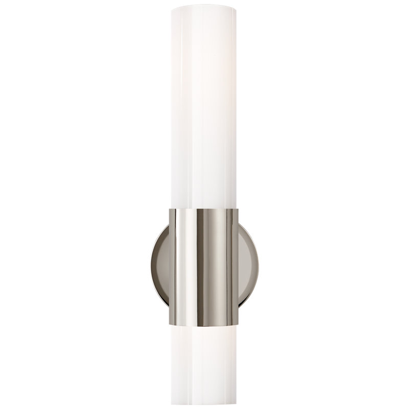 AERIN Penz Medium Cylindrical Sconce, Polished Nickel