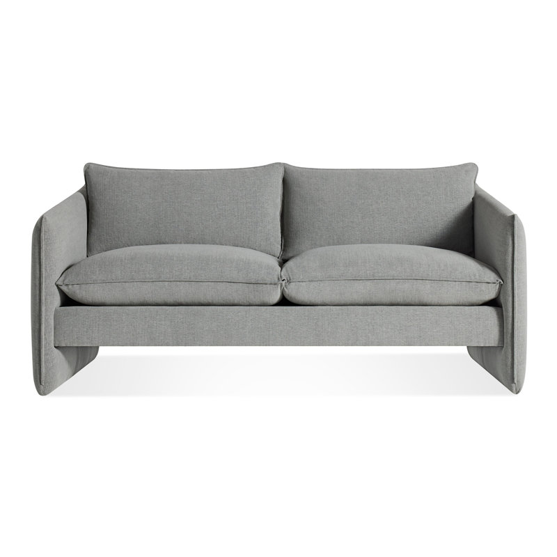 Softmore Sofa, 34" H x 74" W x 40" D, Kvadrat Guest Gray Blue Polyester