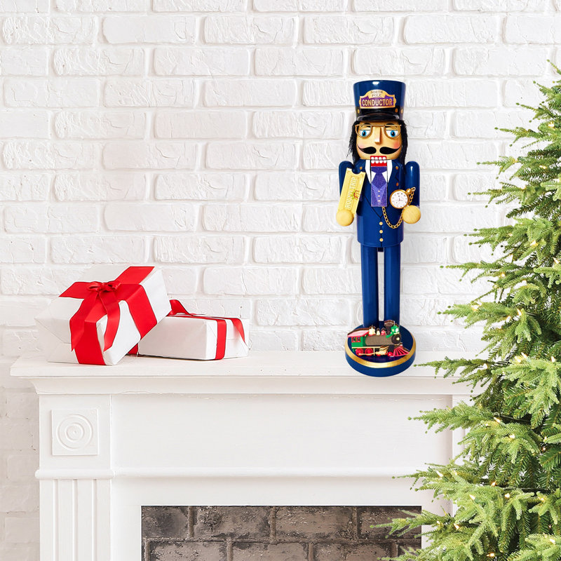 14” North Pole Conductor Nutcracker