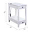 Table d'appoint Byzad à finition blanche avec USB