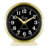 Analog Wind-Up Bell Alarm Metal Clock with Brass Accent