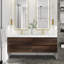 Ensemble de meuble-lavabo double 72 avec plateau Zenovie-504888293