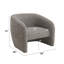 Fauteuil d'appoint en tweed gris avec accoudoirs rembourrés intégrés et incurvés
