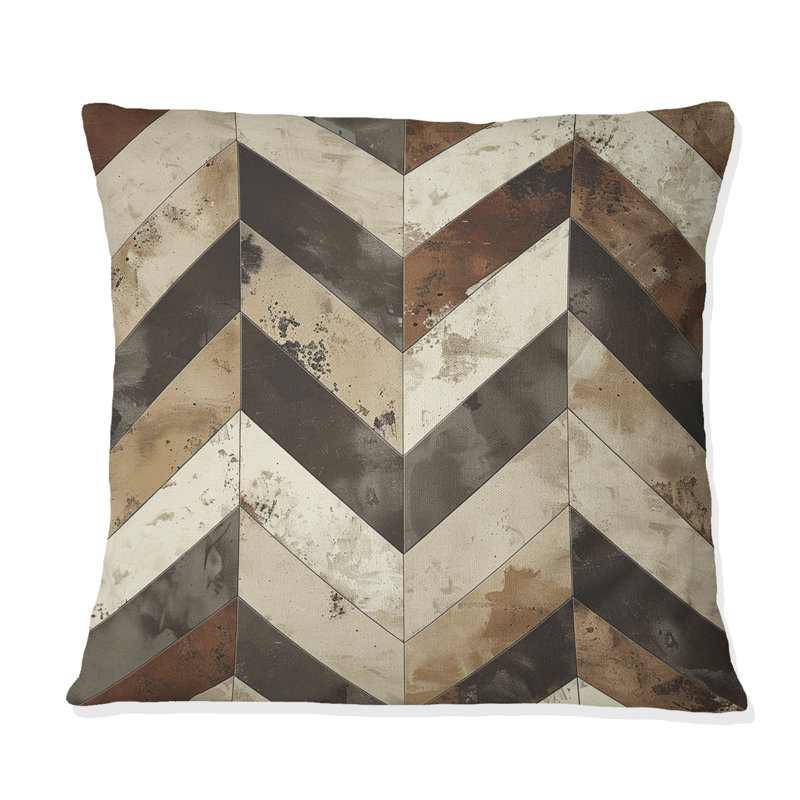 Coussin Brown Modern, H 16 po x l 16 po