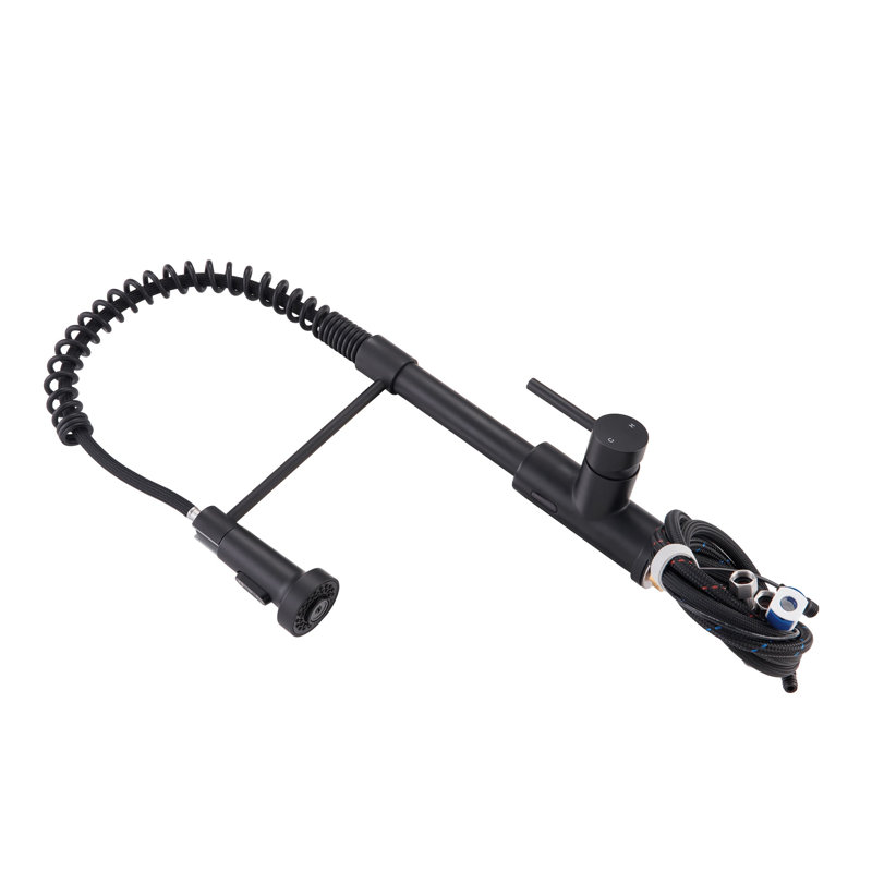 Pull Down Sprayer Single Handle Kitchen Faucet with Touchless Sensor, Matte Black