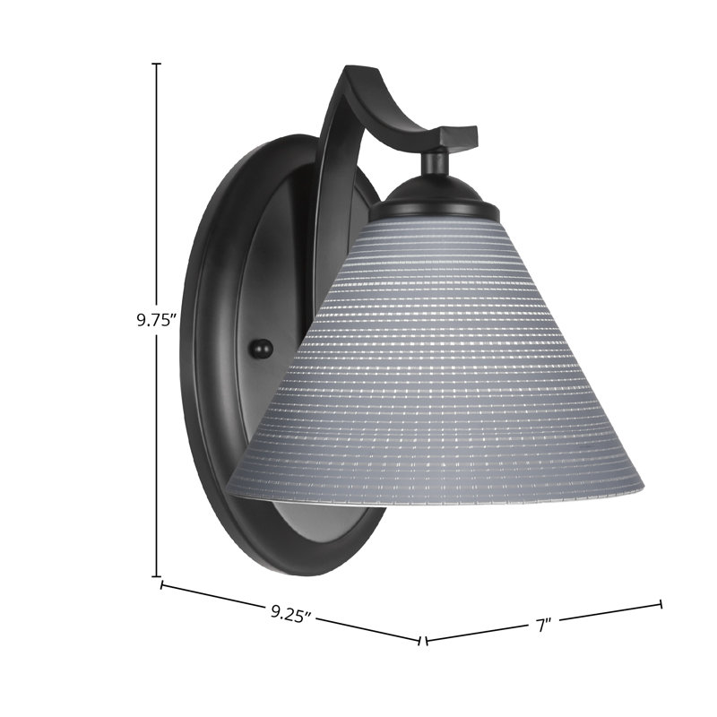 Applique murale Zilo, Noir mat, Gris