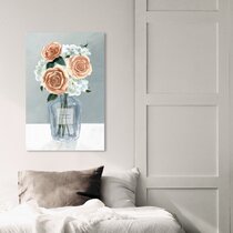 Coco Chanel & Pink Rose Wall Art Canvas Print Set
