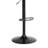 Adjustable Wood Bar Stool With Black Metal-1302376350