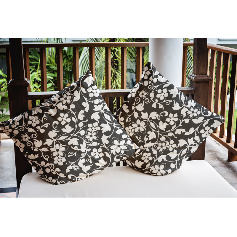 Coussin décoratif d'intérieur/d'extérieur, 18 po x 18 po, Poivre
