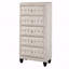 Commode à 5 tiroirs, capitonnage en cristal de style moderne avec finition en velours