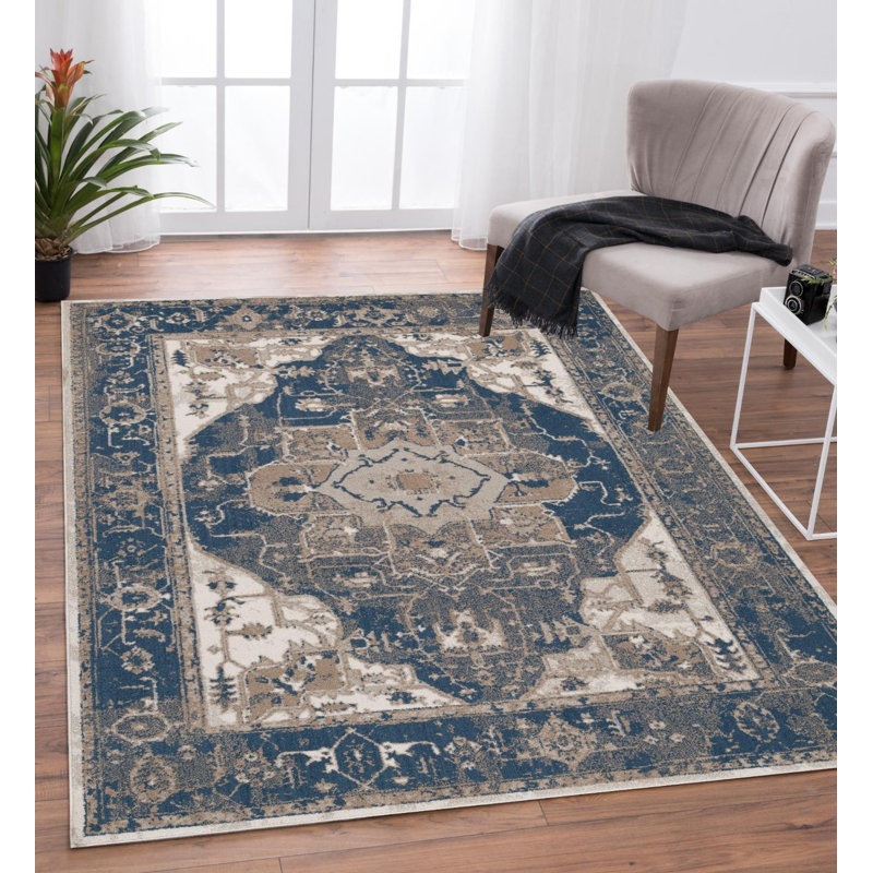 Tapis oriental ivoire 9X12 Collection Luxe Weavers 185, Rectangle 9 pi x 12 pi