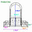 Arche de jardin, arche de jardin en métal avec barrière 79,5 "de large x 86,6" de hauteur supportant les arches roses