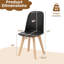  Ensemble de 4 chaises de cuisine modernes sans accoudoirs, capacité de charge de 330 lb, noir-901929210-901929208