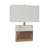 Giddens 1-Light Crystal Base Table Lamp With A Shade
