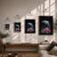 Dolphin Among Blooms Modern - Framed Print-53341017-53340997