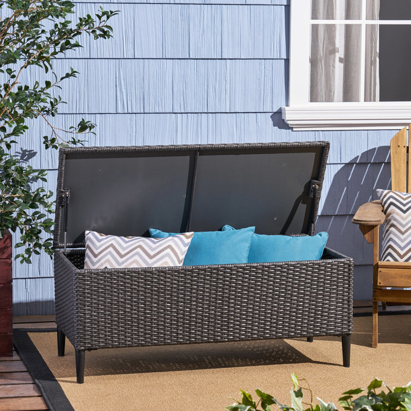 Grey Outdoor Storage Cabinet For Pool And Serving Dishes Basket Beach Equipment, Gray