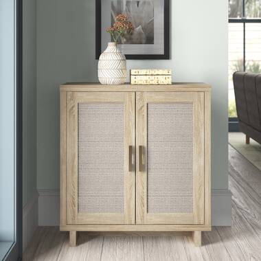 Colton 4 - Shelf Storage Cabinet Sand & Stable Finish: Rural Pine