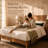 Knighten Solid Wood King Bed Frame Light Walnut-277294822-324616893