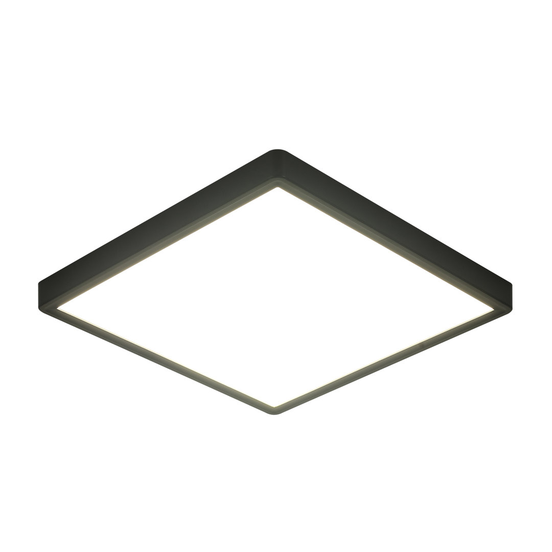 Black 30cm Square Waterproof LED Flush Ceiling Light