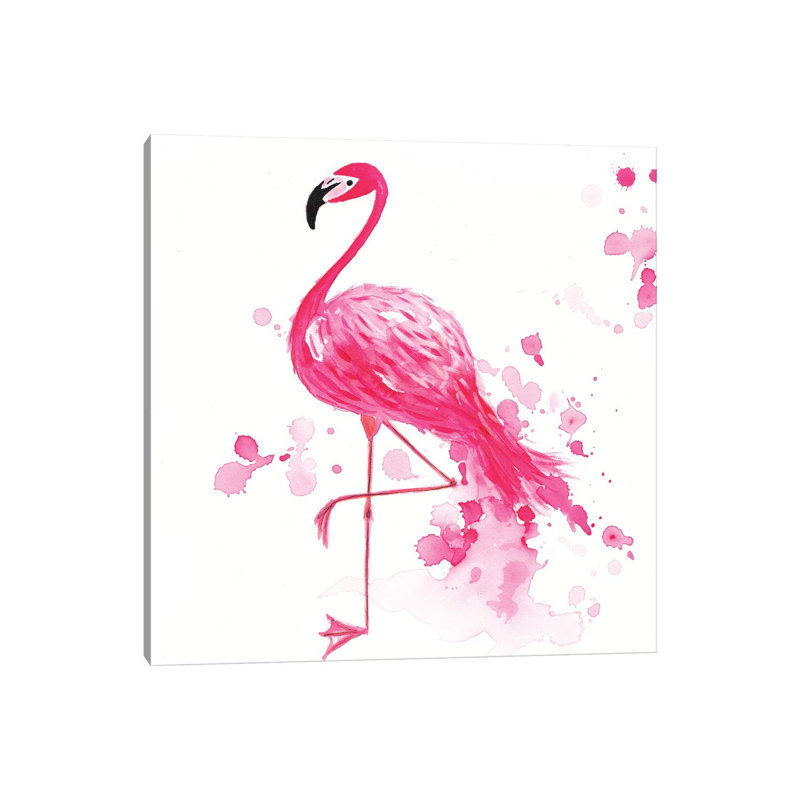 Flamingo I - Wrapped Canvas Painting, 30.48 cm H x 30.48 cm W
