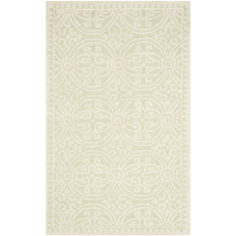 Steve Cambridge Hand Tufted Wool Geometric Rug, Rectangle 3' x 5'