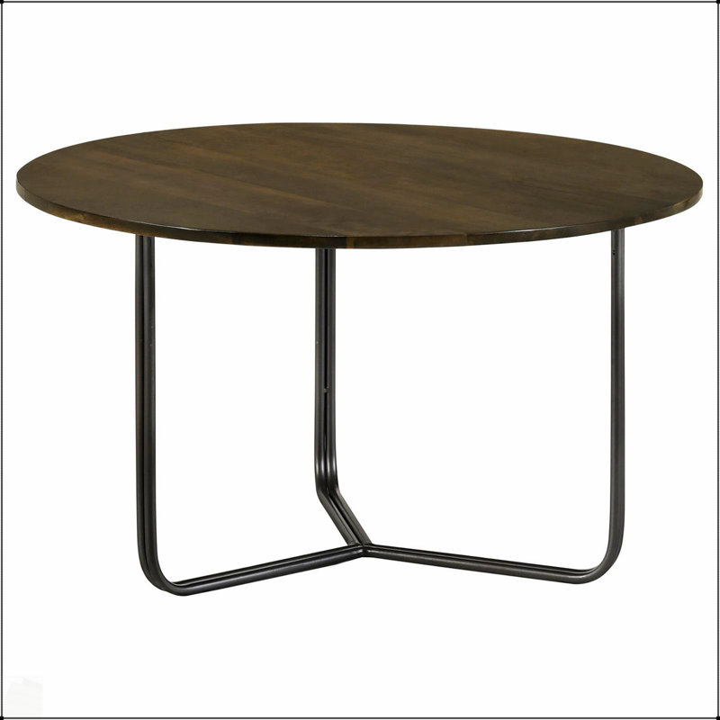 Table d'appoint naturelle et bronze avec tabourets de rangement, parfaite pour la vie moderne et les réceptions