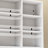 36" Floating Bathroom Vanity Set With Led Lighting, Wall-Mounted Mirrored Medicine Cabinet With Large Storage For Bathroom, White