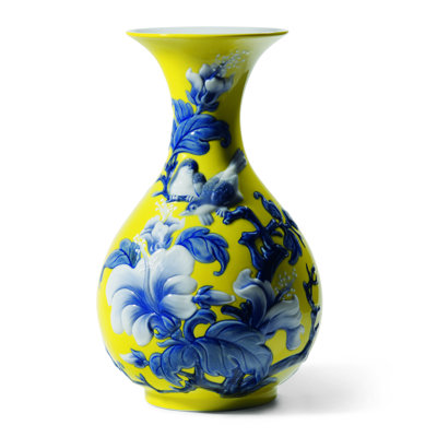 Vase de table en porcelaine 10,25 "Sparrows