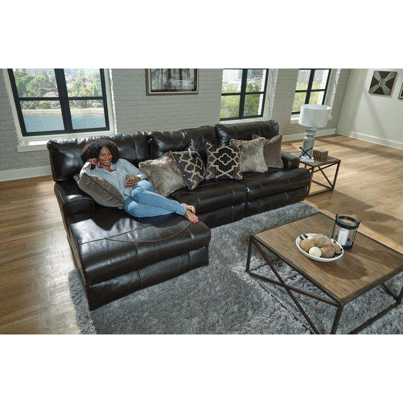 Zuriyah Upholstered Reclining L-Shaped Sectional, Left Hand Facing