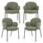 Anston 46cm H Linen Upholstered Metal Armchair-878033088