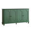 Buffet 63 "à 4 portes Farmhouse, armoire de rangement avec tablettes réglables et pieds tournés classiques-472493934
