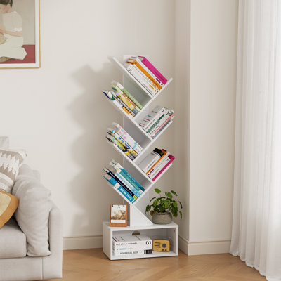 Bibliothèque de rangement géométrique à 6 niveaux