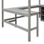 Lit mezzanine double avec tablettes et bureau, lit mezzanine en bois avec bureau - Gris