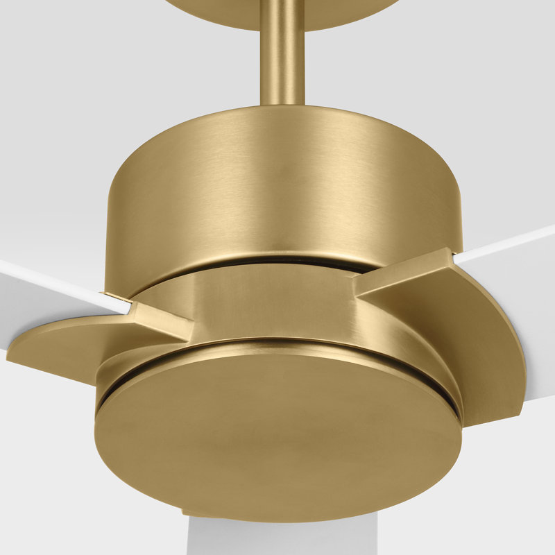 Rozzen Smart 60 Ceiling Fan, Burnished Brass, Matte White