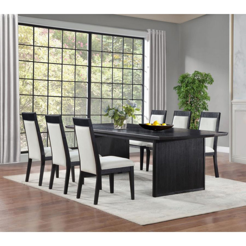 Akhtas 7-piece Extension Dining Table Set, 7 Pieces: Table, 6 Chairs