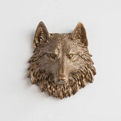 Décoration murale en faux empaillée mini loup