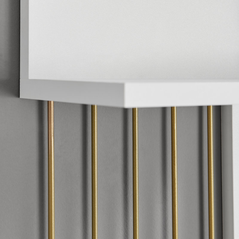 Badiah 3-Level Tiered Shelf Unit, White/Gold